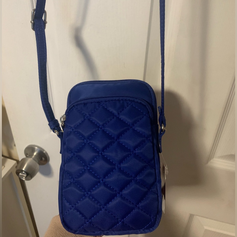 ZELOS- Double Zip Phone Quilted Crossbody